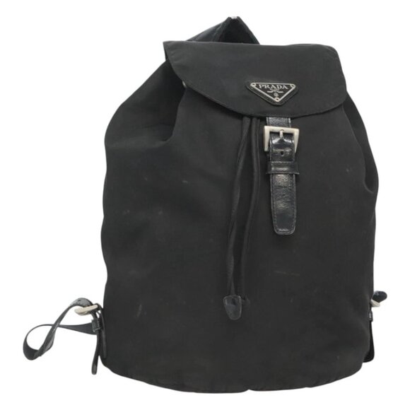 PRADA Backpack Nylon Black Silver Auth - Picture 1 of 16